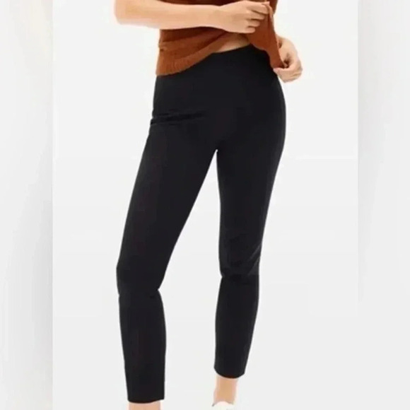 Everlane The Side Zip heathered black cropped ponte pants‎ women’s size 12 - Picture 1 of 5